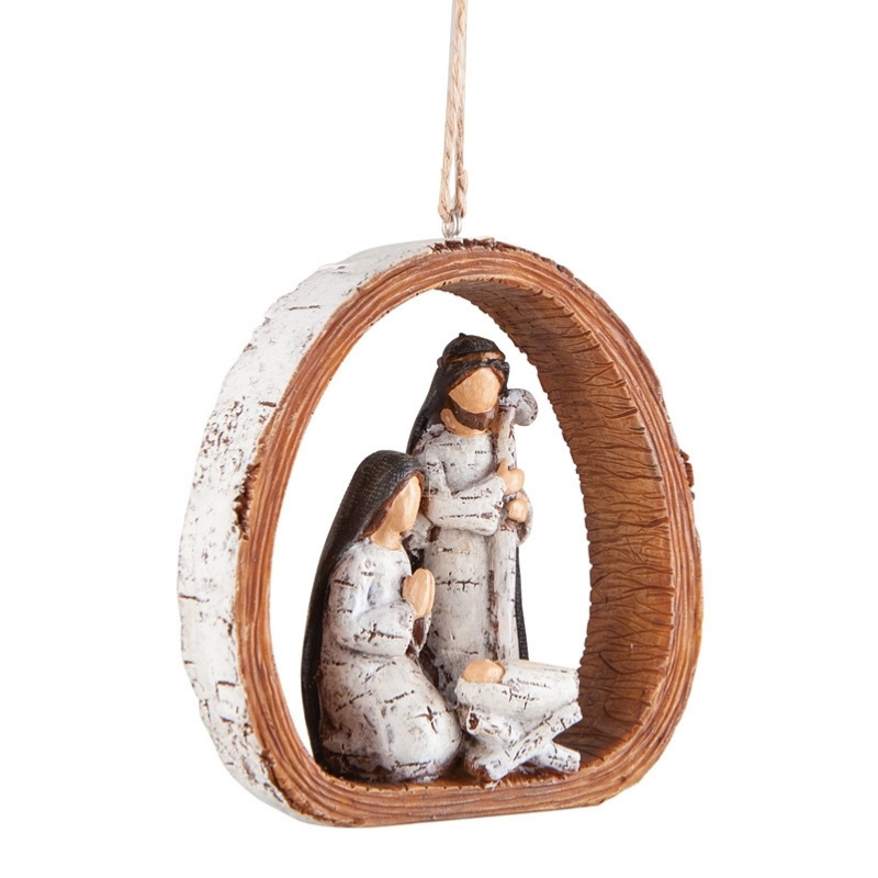 Rustic Nativity Ornament